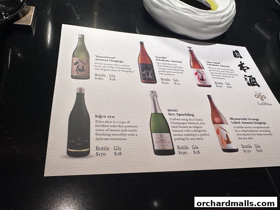 Menu page for La DOro