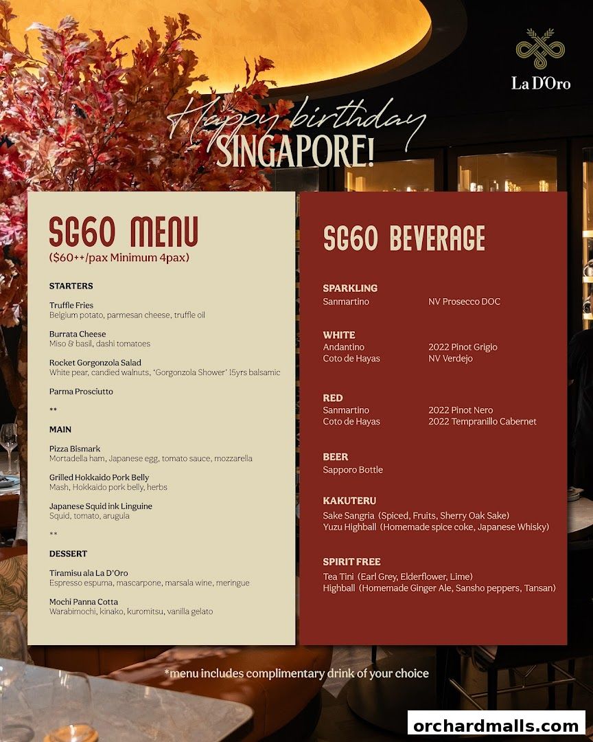 Menu page for La DOro