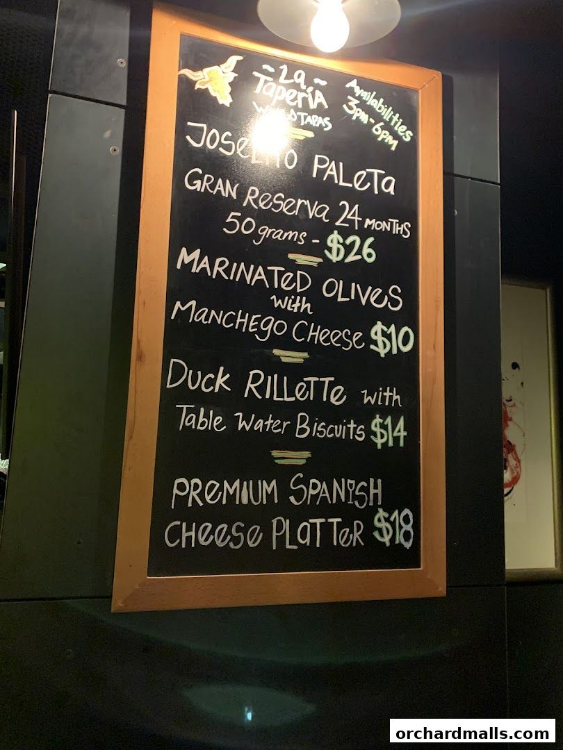 Menu page for La Tapería