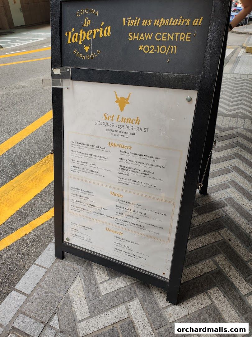 Menu page for La Tapería