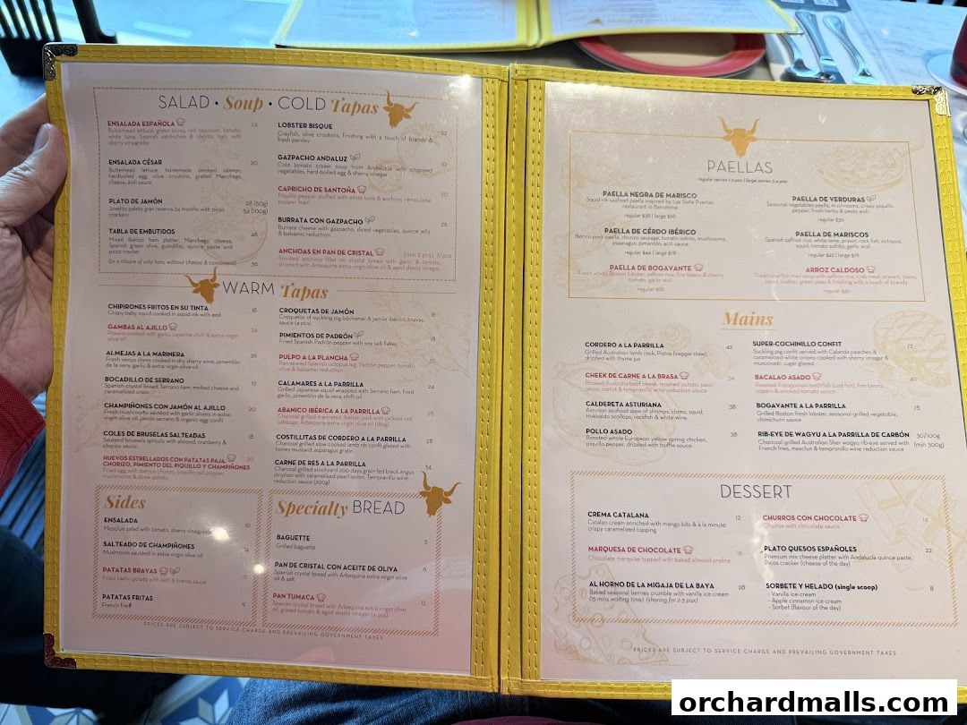 Menu page for La Tapería