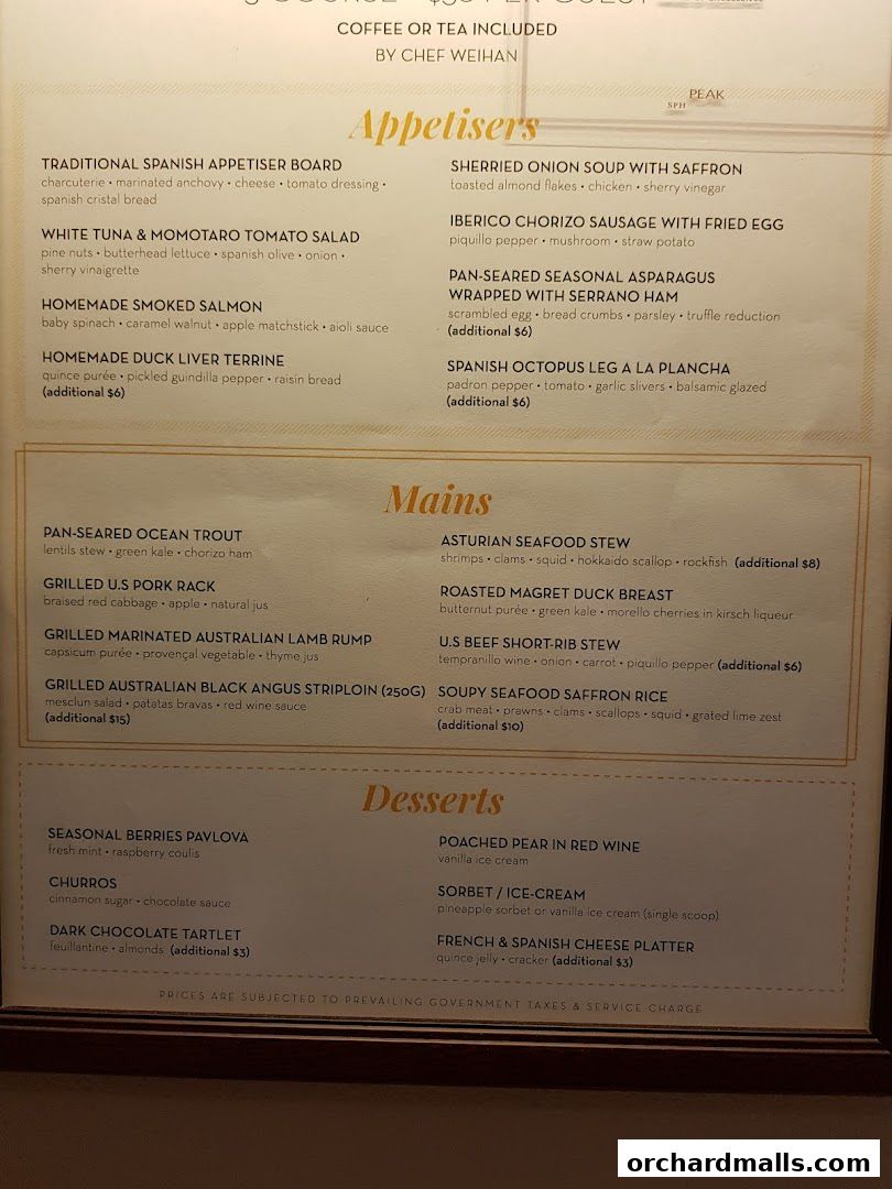 Menu page for La Tapería