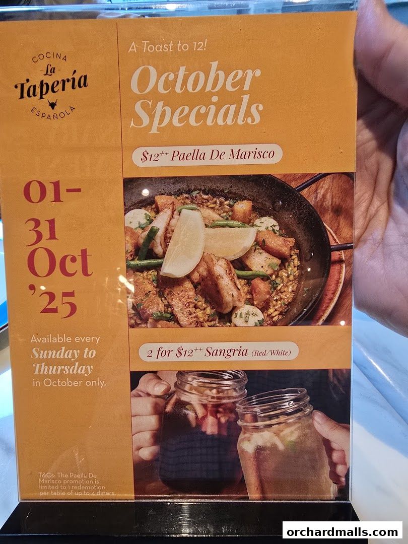 Menu page for La Tapería