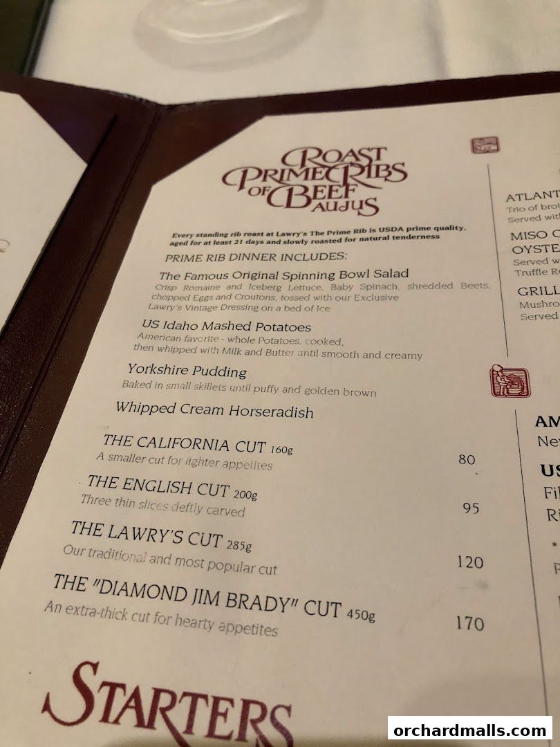 Lawrys The Prime Rib Singapore