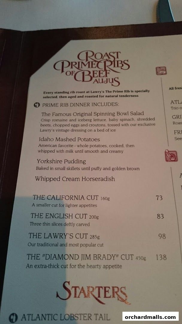 Lawrys The Prime Rib Singapore