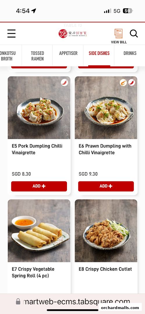 Menu page for Le Shrimp Ramen 樂虾拉面家 at Paragon