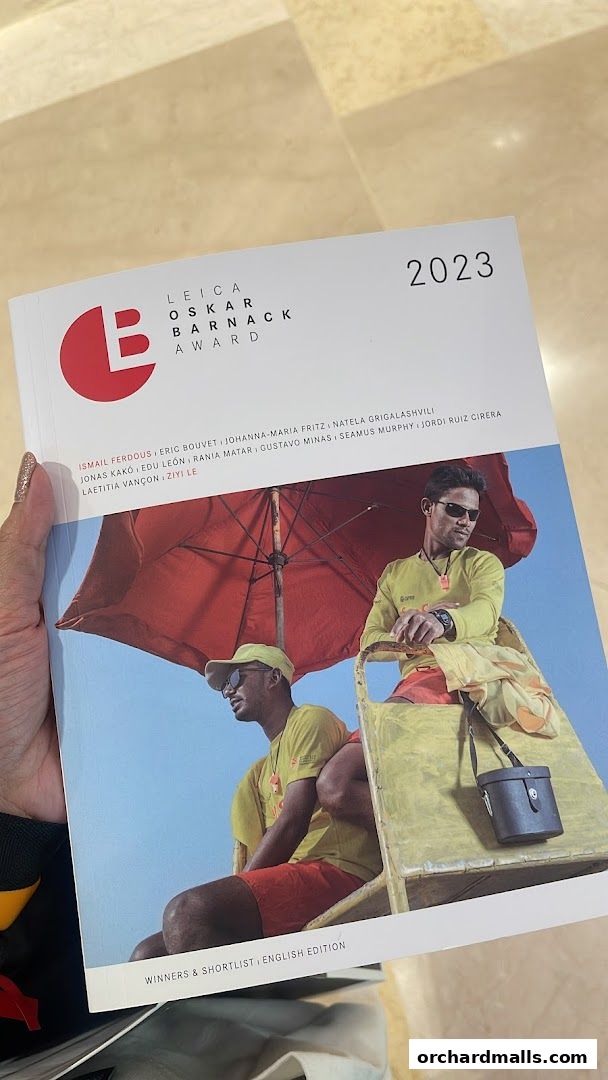 A brochure for the Leica Oskar Barnack Award 2023, featuring shortlisted photographers.