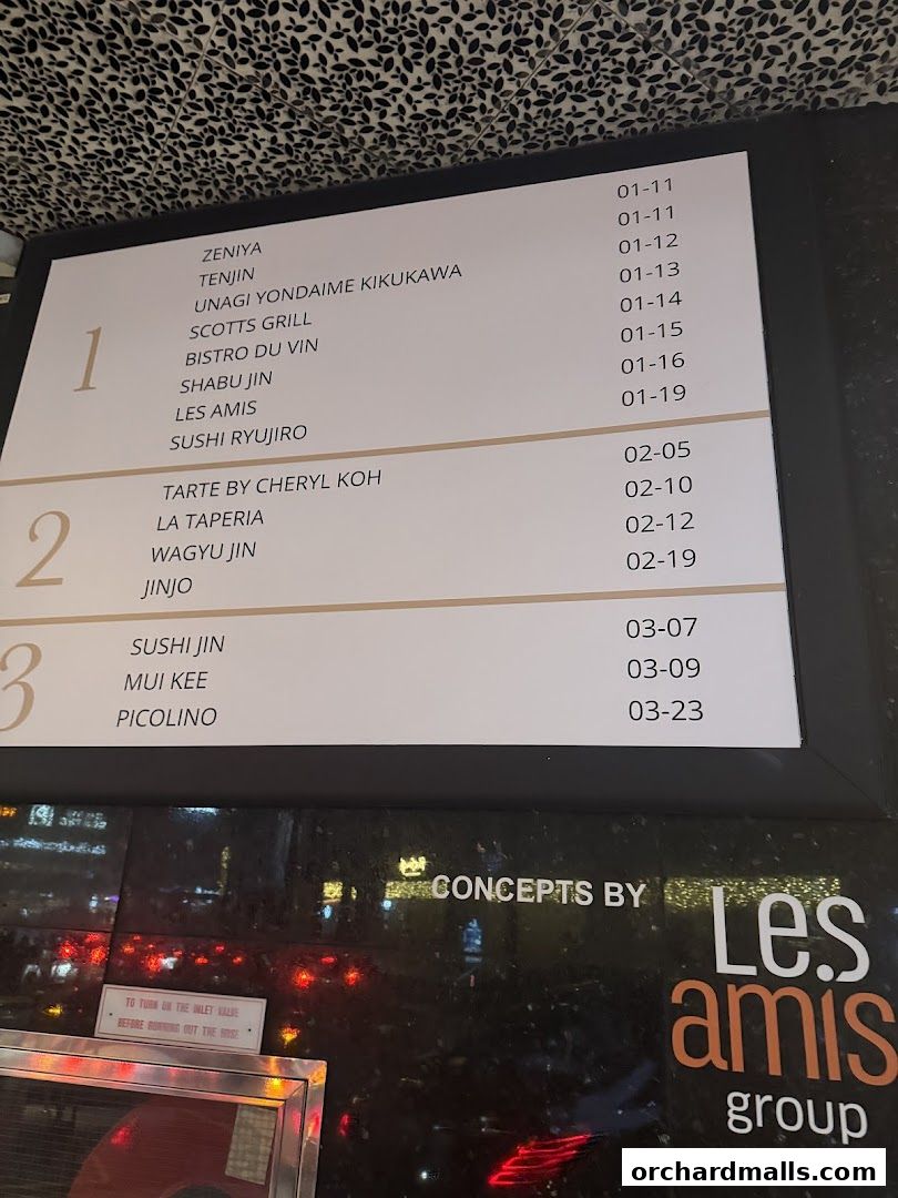 Menu page for Les Amis