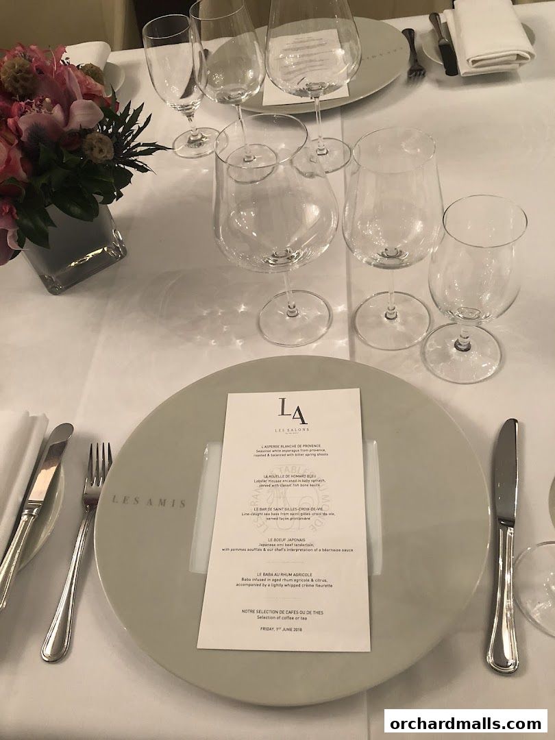 Menu page for Les Amis