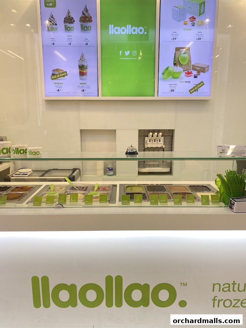 Menu page for llaollao Wisma Atria