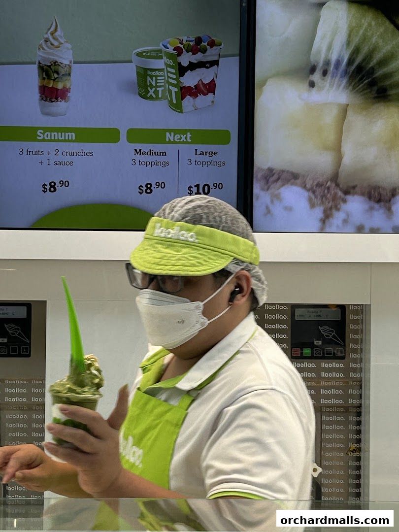 Menu page for llaollao Wisma Atria