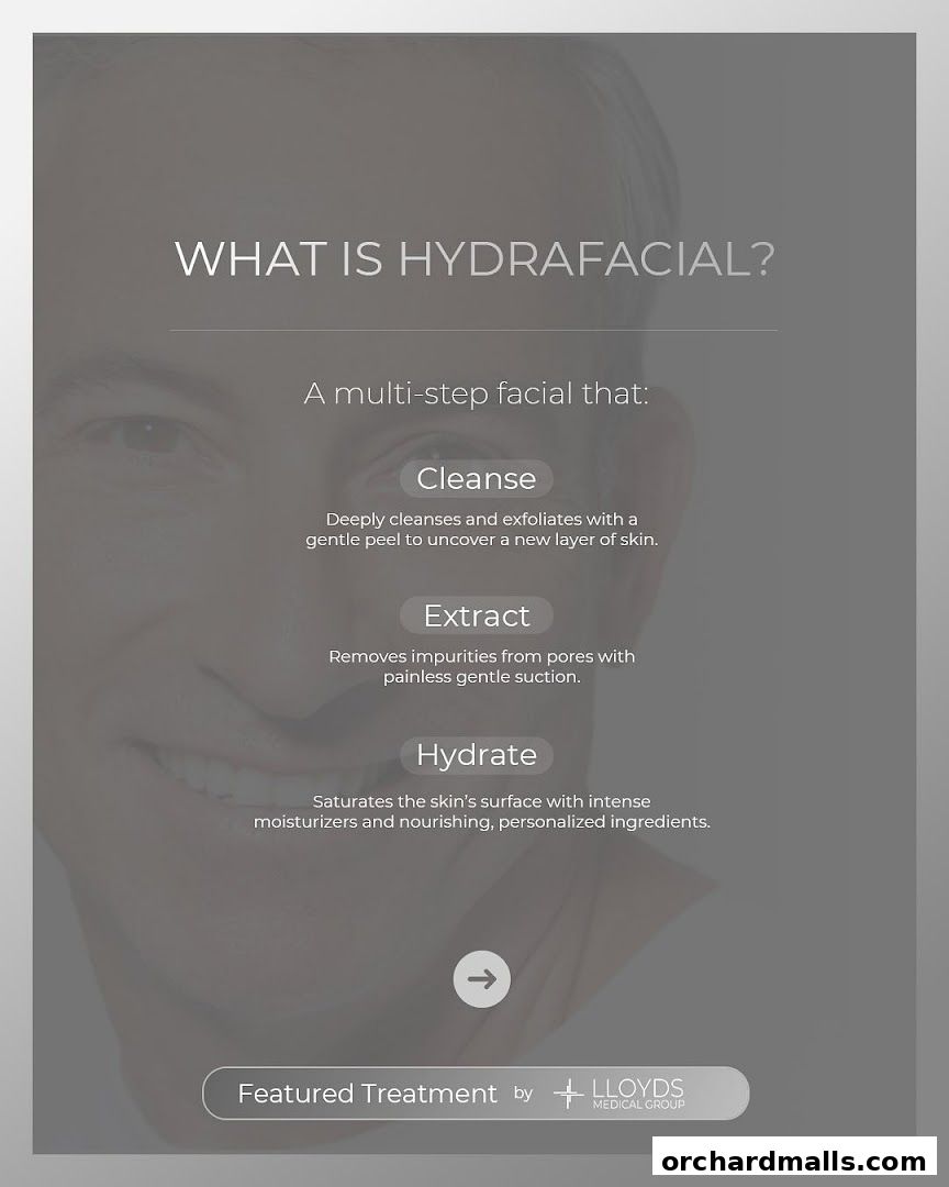 Information about the Hydrafacial treatment offered by Lloyds Medical Group.