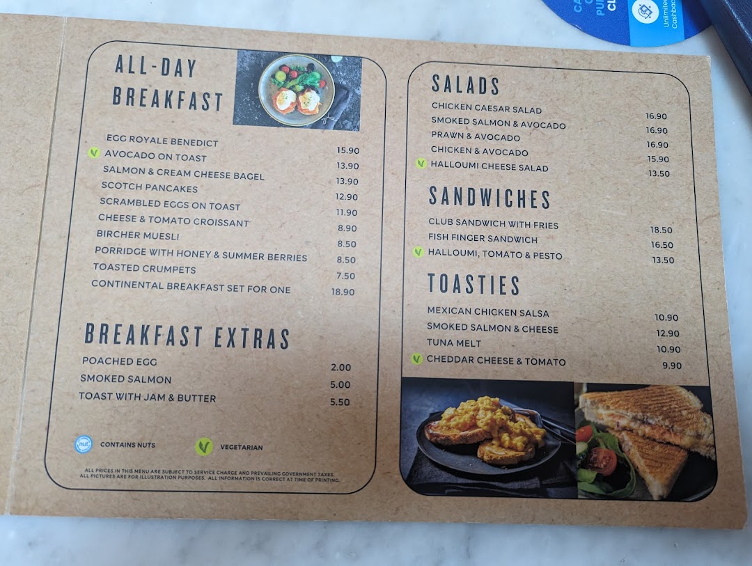 Menu page for MS Café