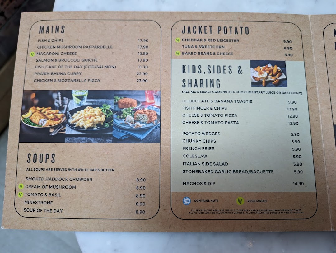 Menu page for MS Café