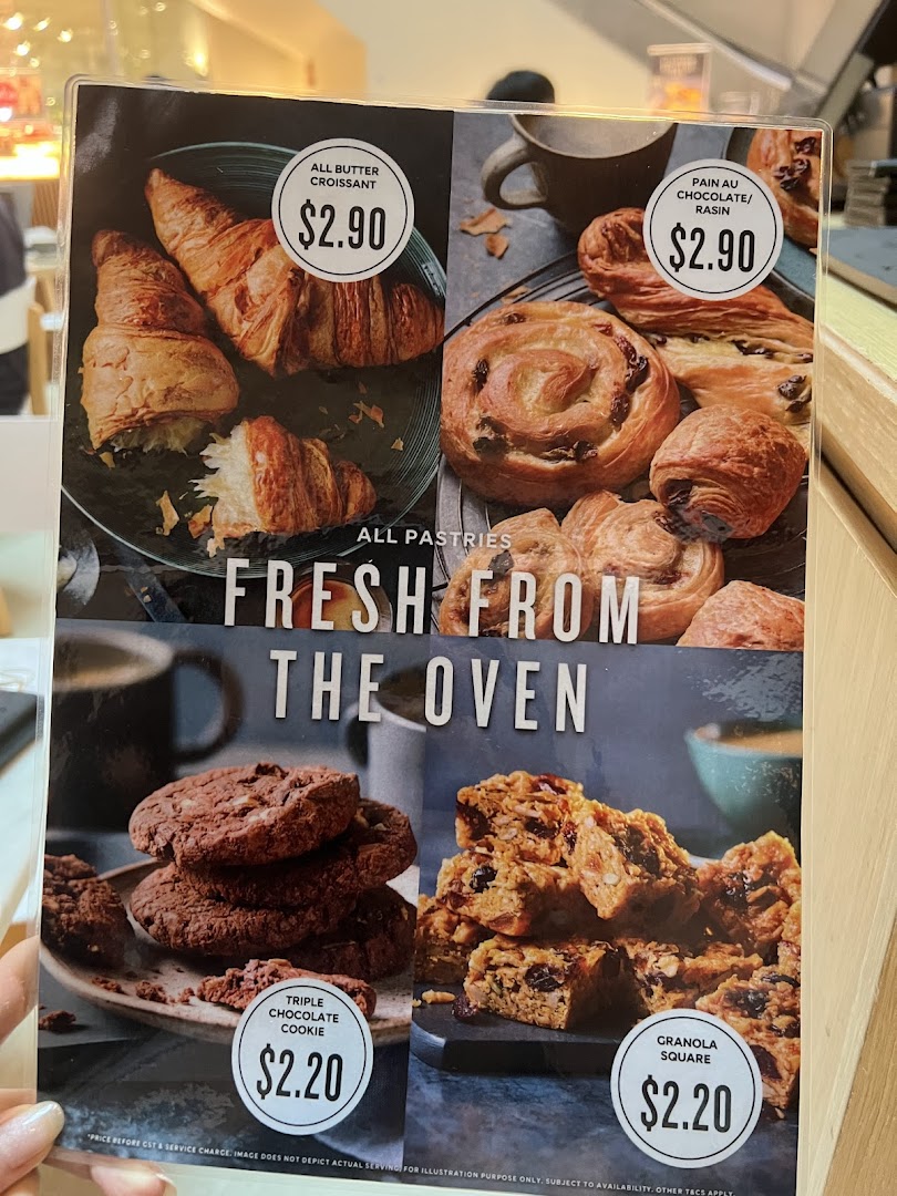 Menu page for MS Café