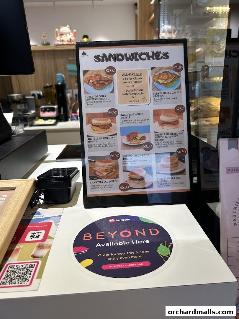 Menu page for M5 Coffee Singapore