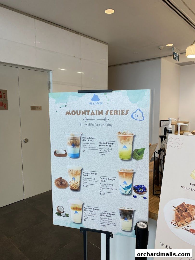 Menu page for M5 Coffee Singapore