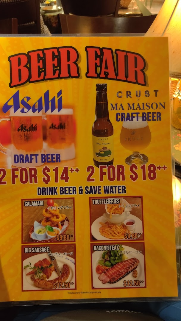 Menu page for Ma Maison