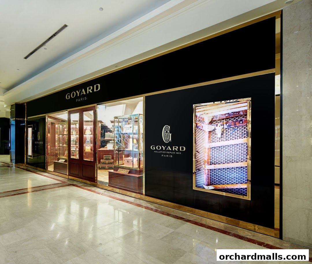 The exterior of the Maison Goyard Singapore Takashimaya luxury goods store.