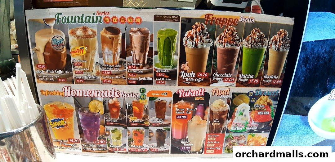 Menu page for Malaysia Boleh!  The Centre Point