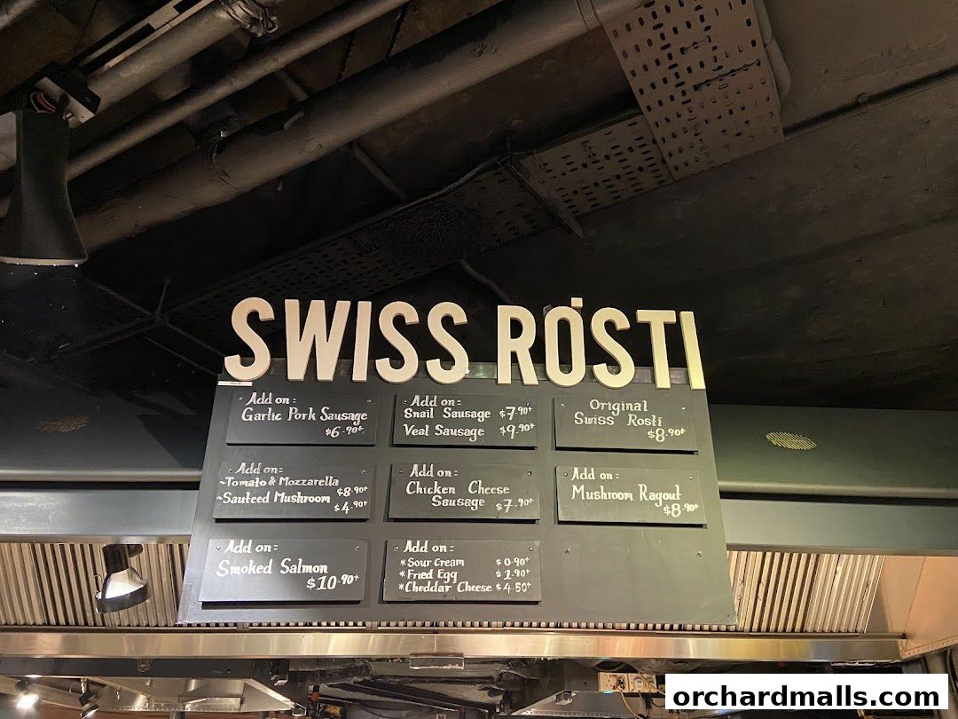 Menu page for Marché 313somerset