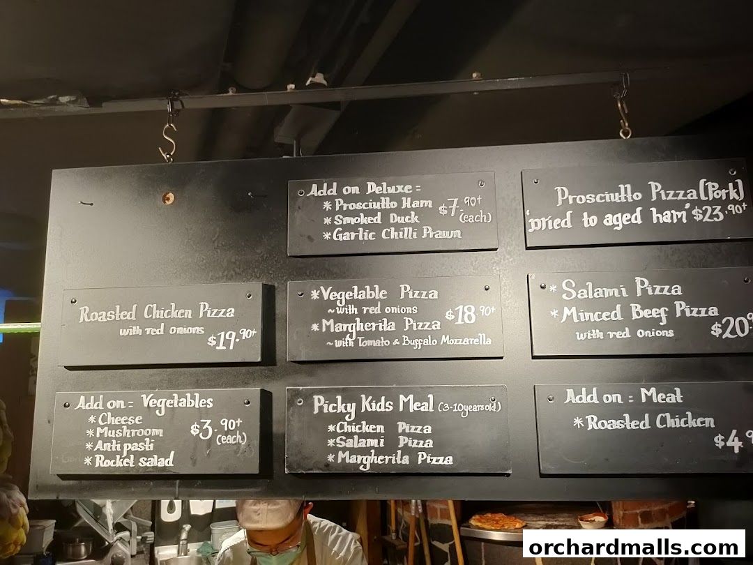 Menu page for Marché 313somerset