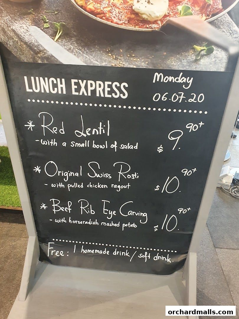 Menu page for Marché 313somerset