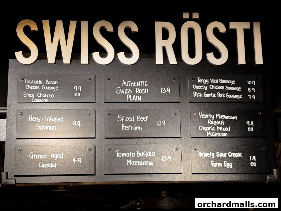 Menu page for Marché 313somerset