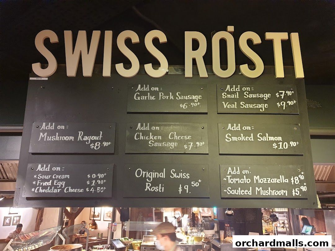 Menu page for Marché 313somerset