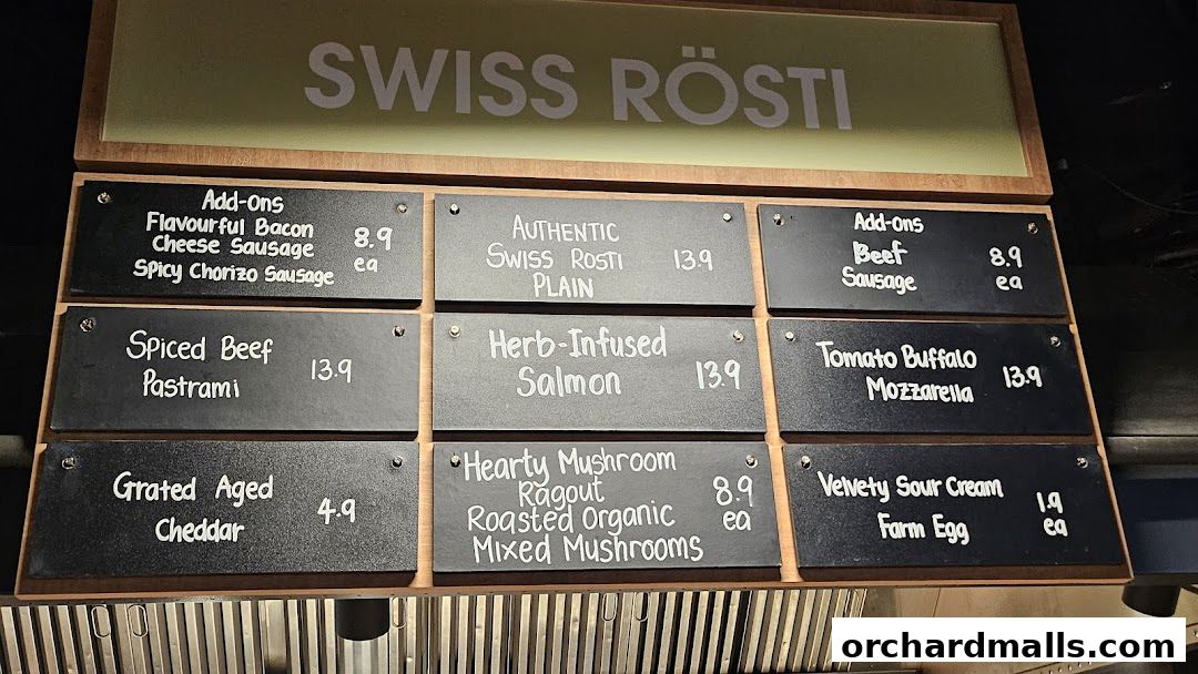 Menu page for Marché 313somerset