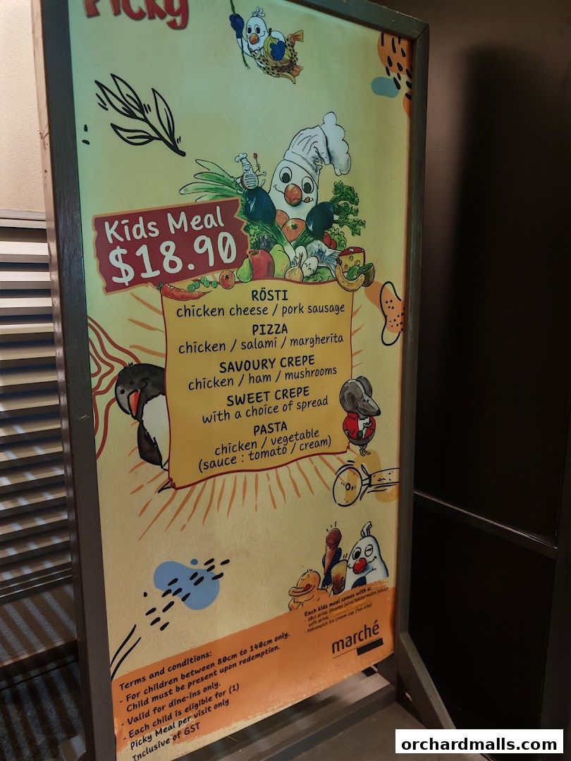 Menu page for Marché 313somerset