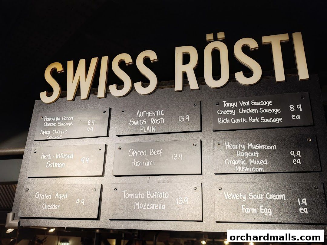 Menu page for Marché 313somerset