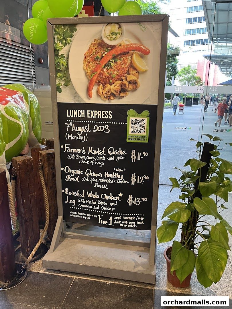 Menu page for Marché 313somerset