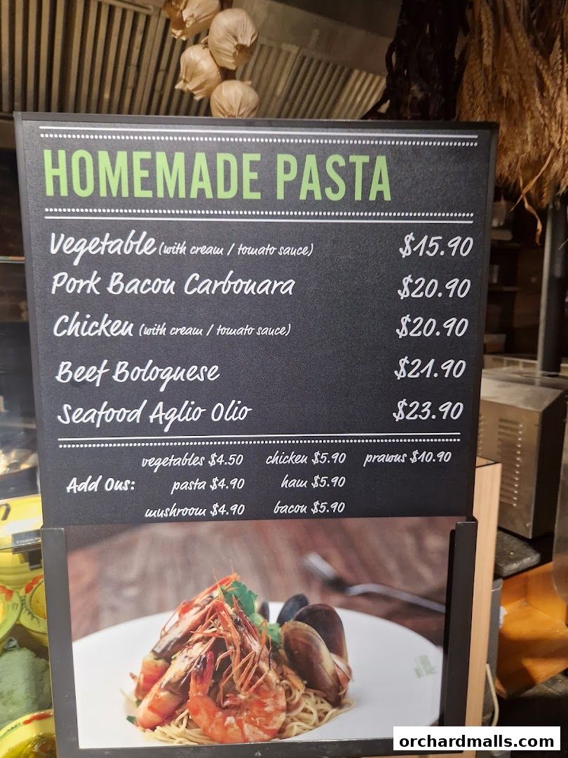 Menu page for Marché 313somerset