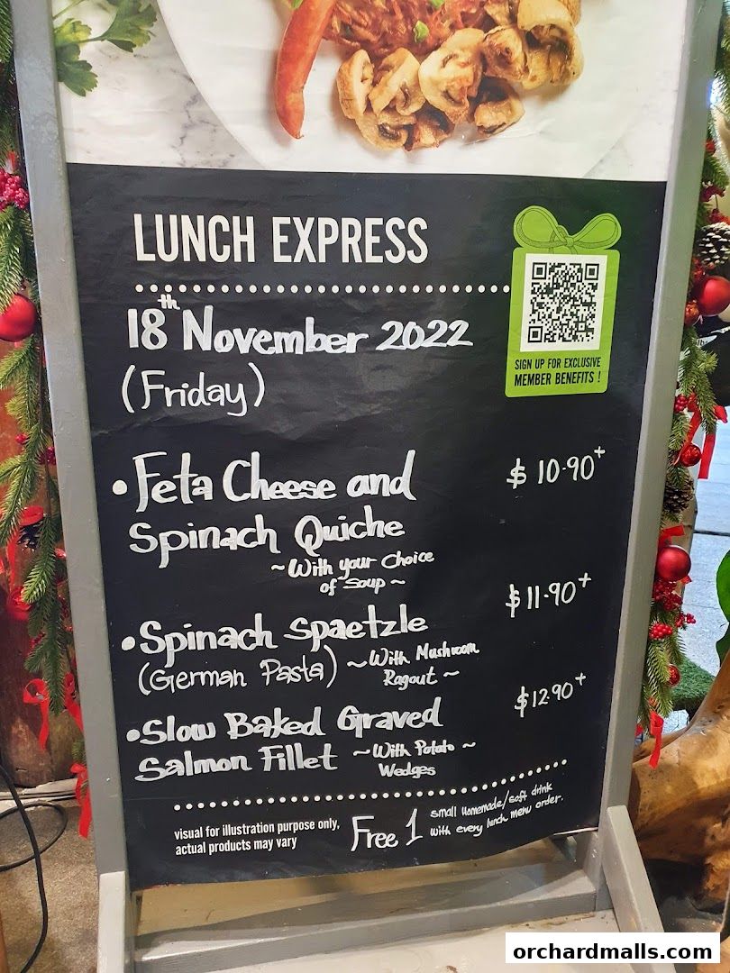 Menu page for Marché 313somerset