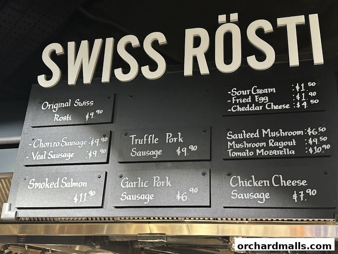 Menu page for Marché 313somerset