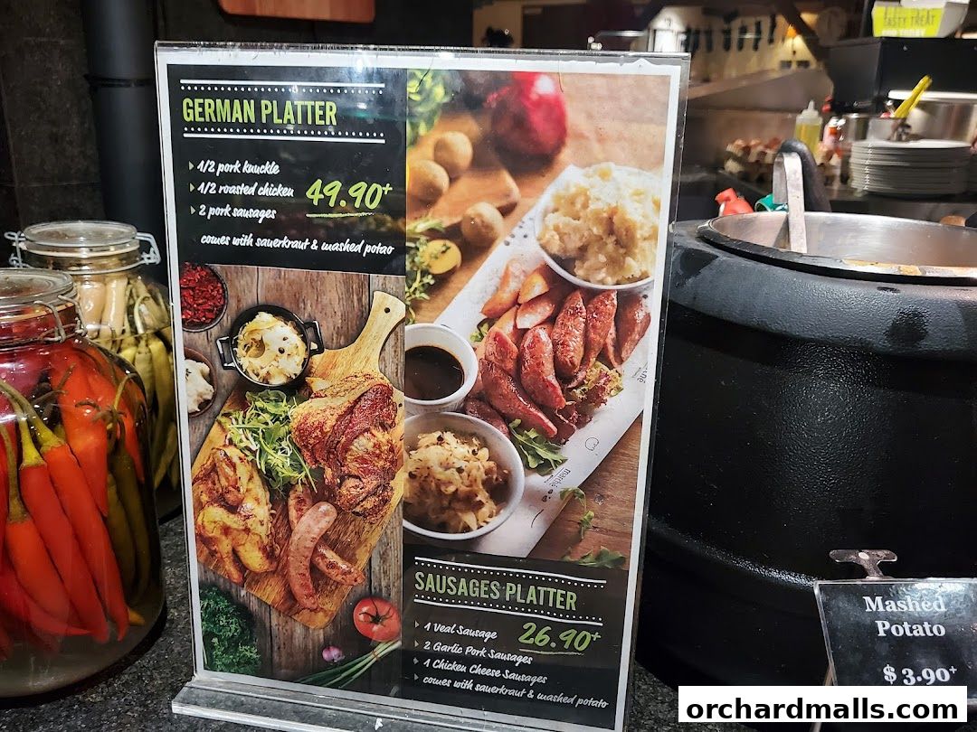 Menu page for Marché 313somerset