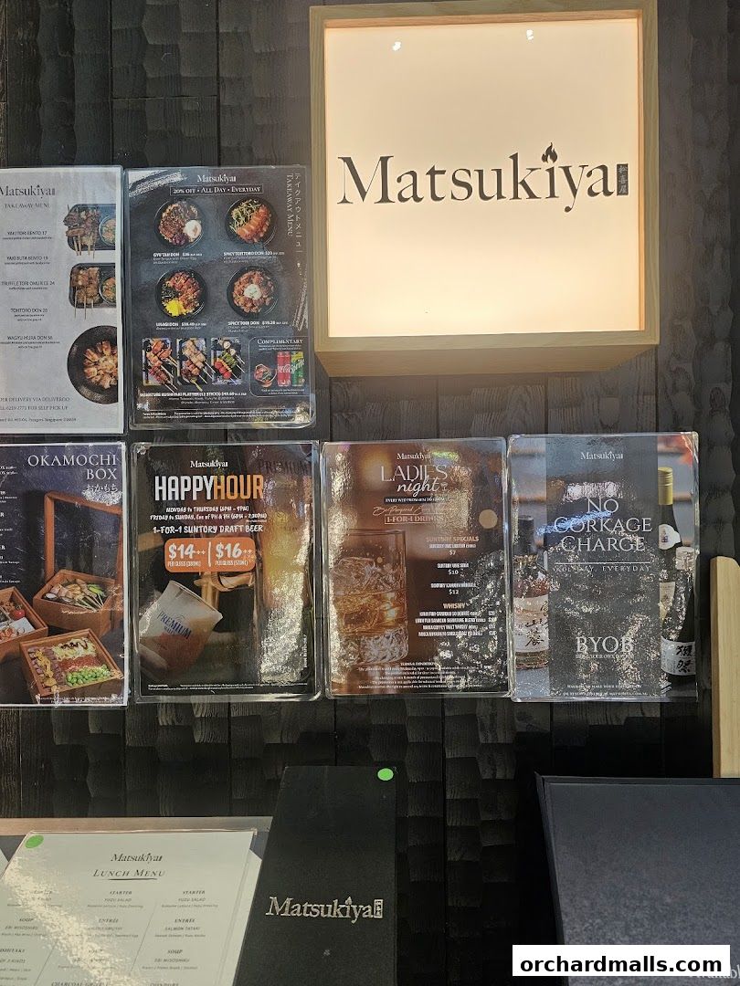 Menu page for Matsukiya