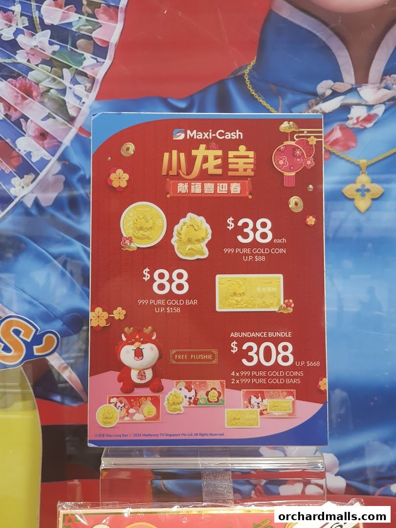 Menu page for Maxi-Cash Lucky Plaza