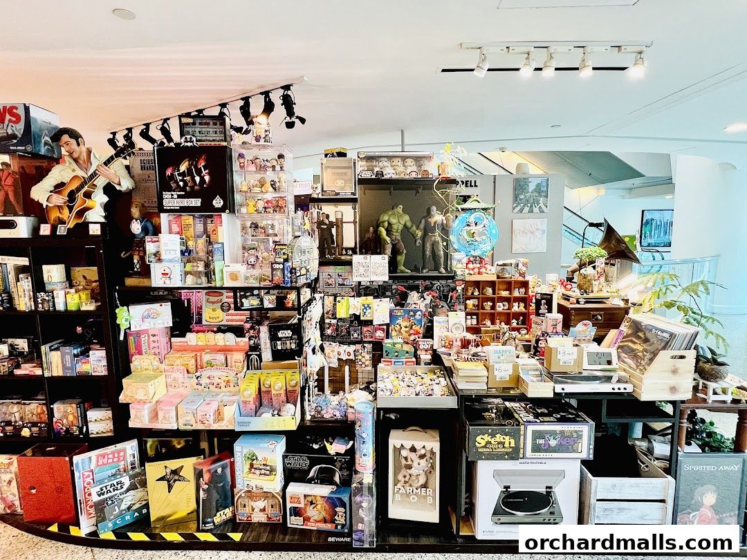A retail shop filled with various collectibles, toys, and novelty items.