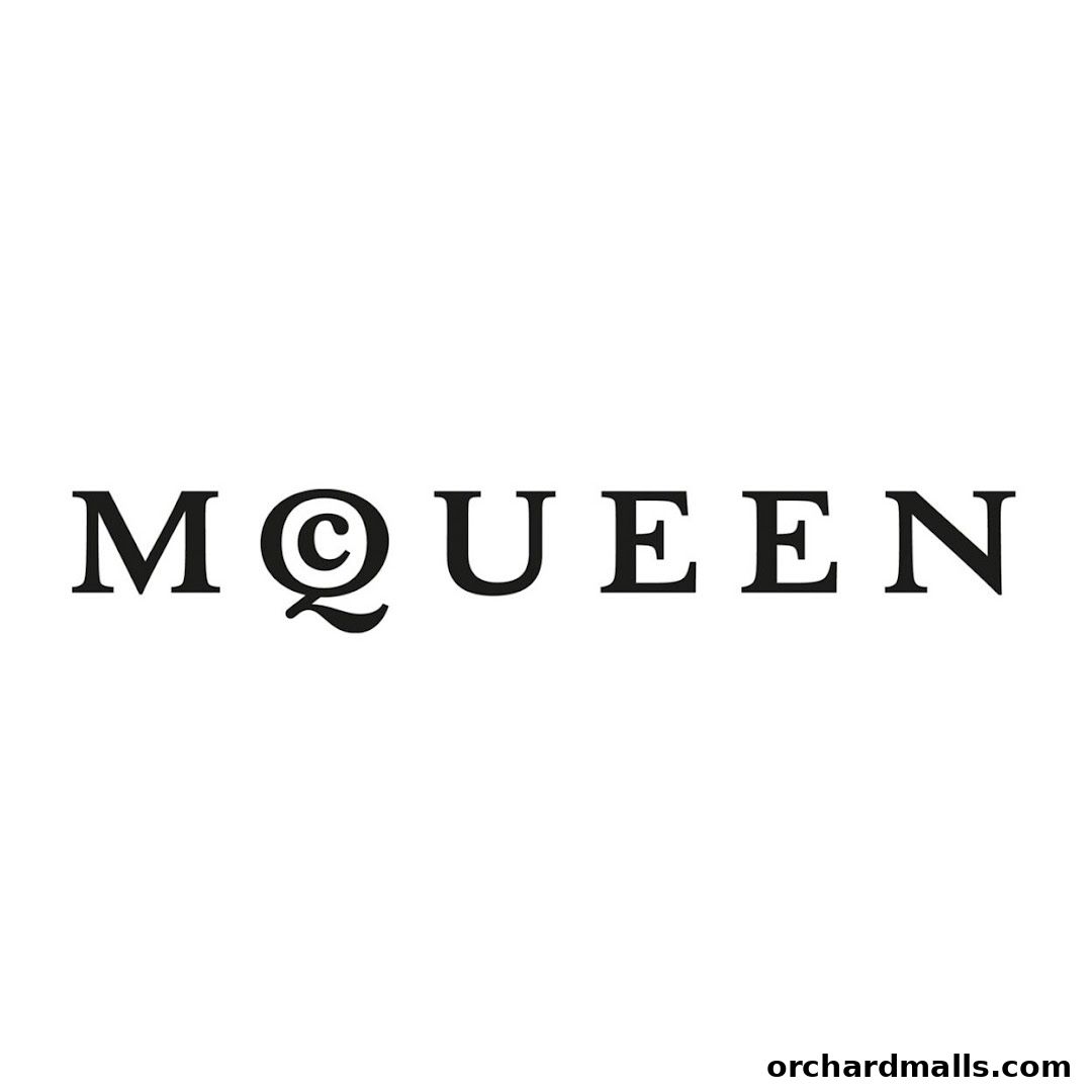 The McQueen logo is displayed in black text on a white background.