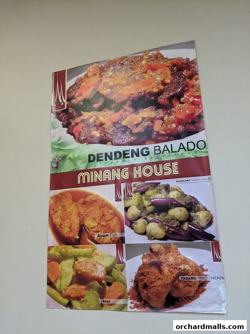 Menu page for Minang House