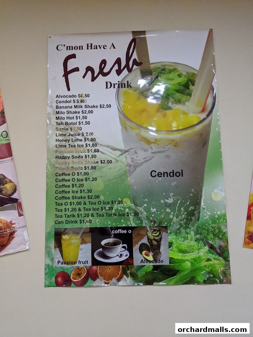 Menu page for Minang House