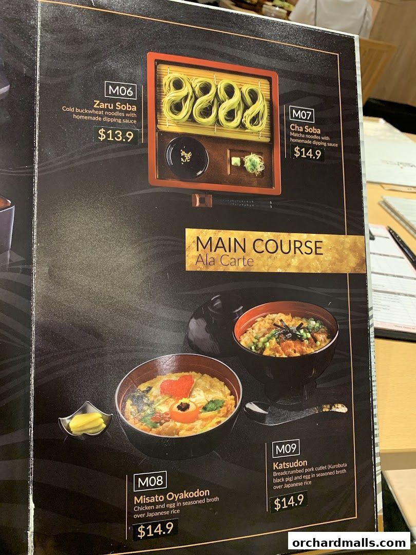 Menu page for Misato