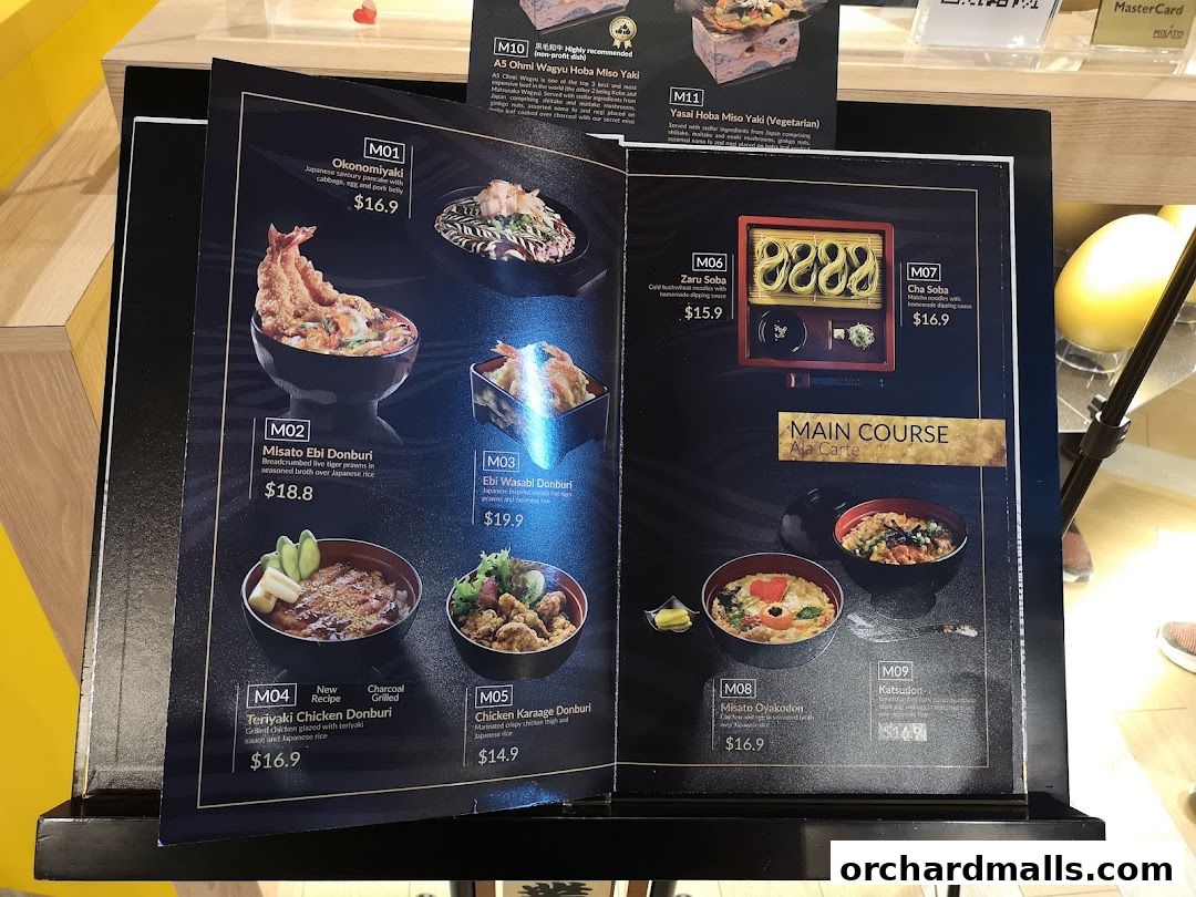 Menu page for Misato