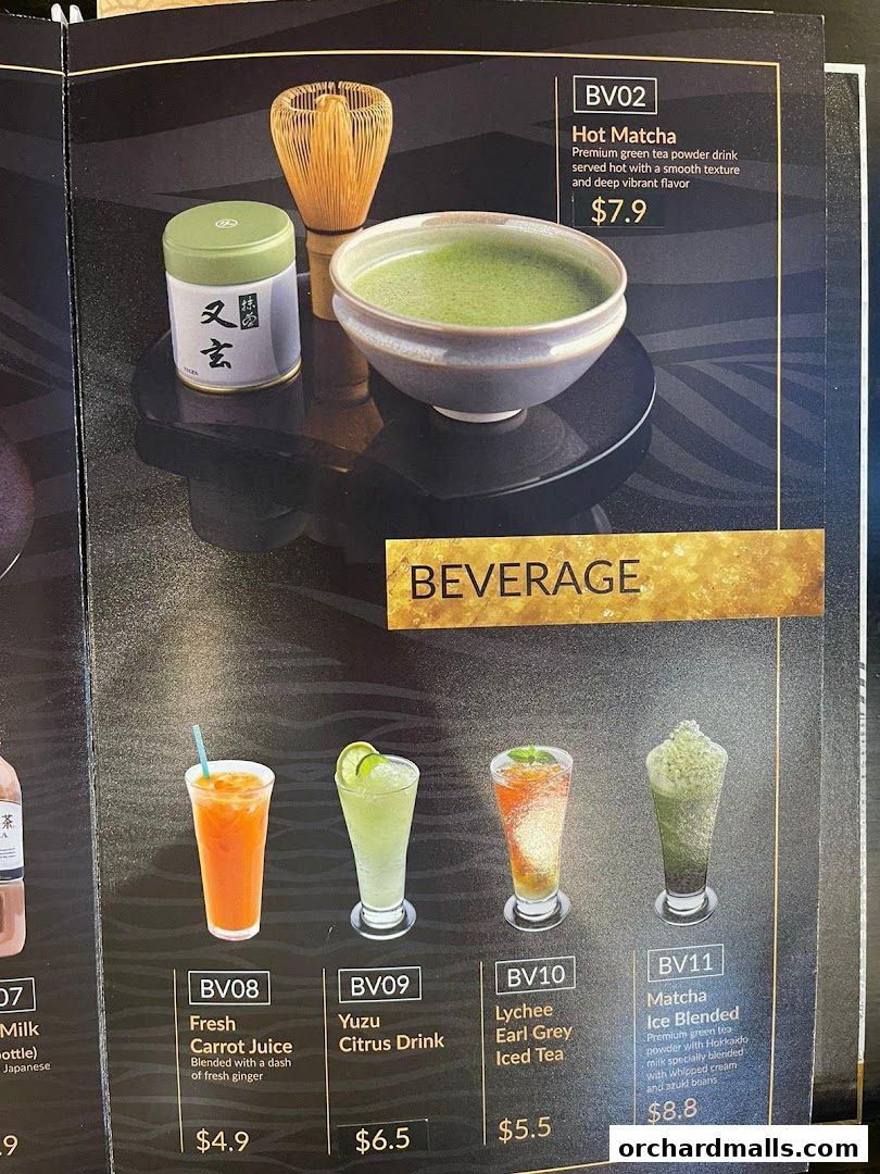 Menu page for Misato