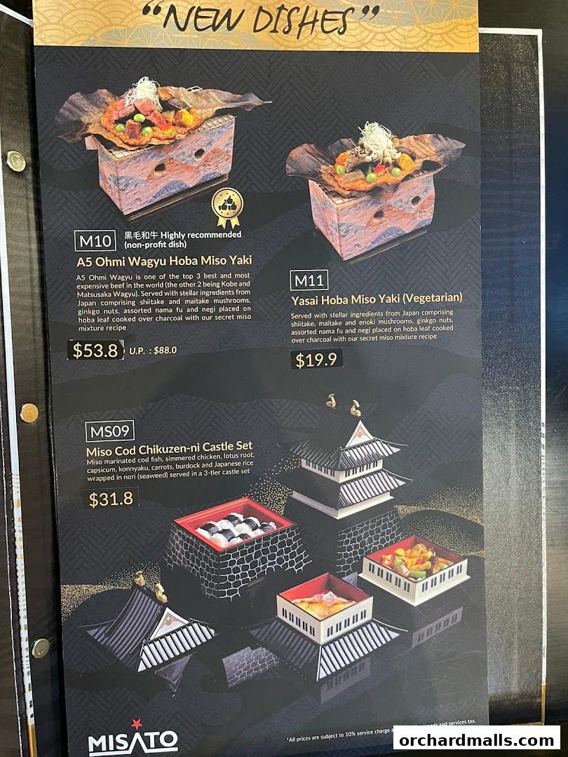 Menu page for Misato