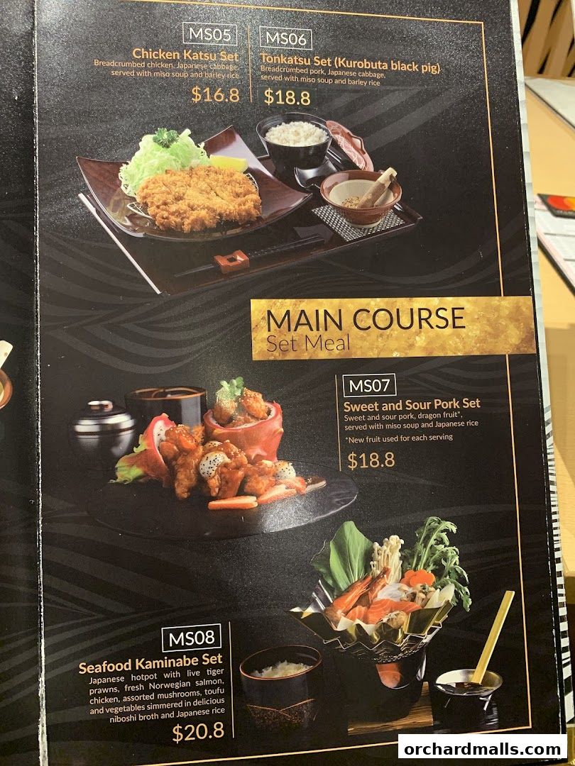 Menu page for Misato