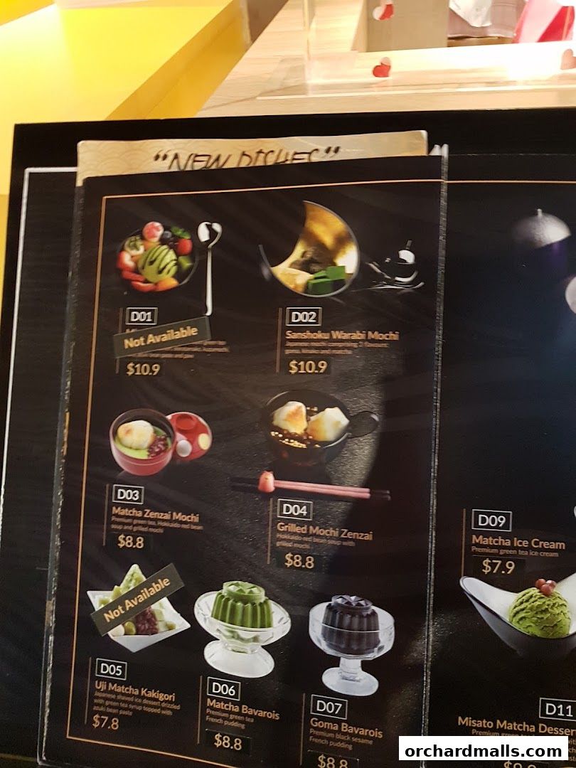 Menu page for Misato