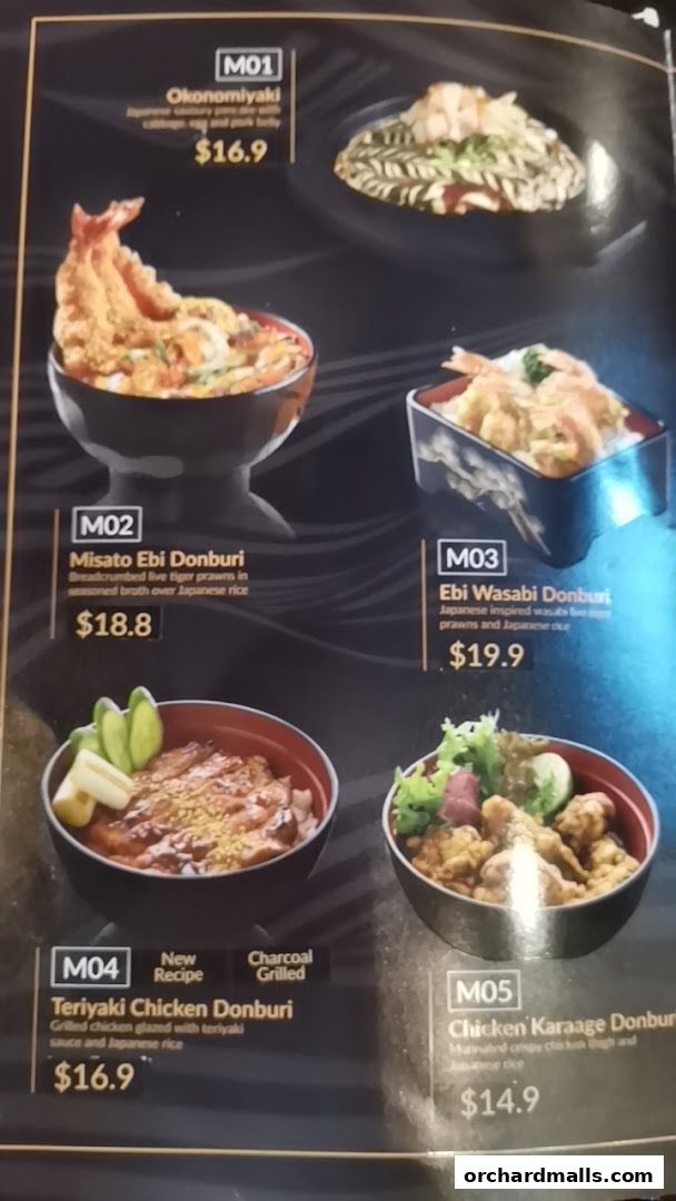 Menu page for Misato